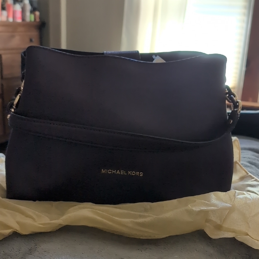 Michael Kors Purple Shoulder Bag Structured Design